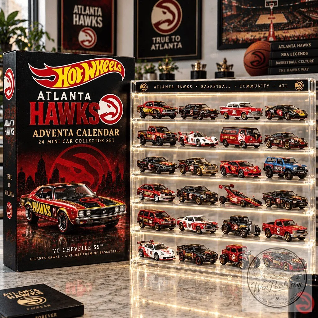 Atlanta Hawks Hot Wheels 24 Mini Car Collector Set Advent Calendar