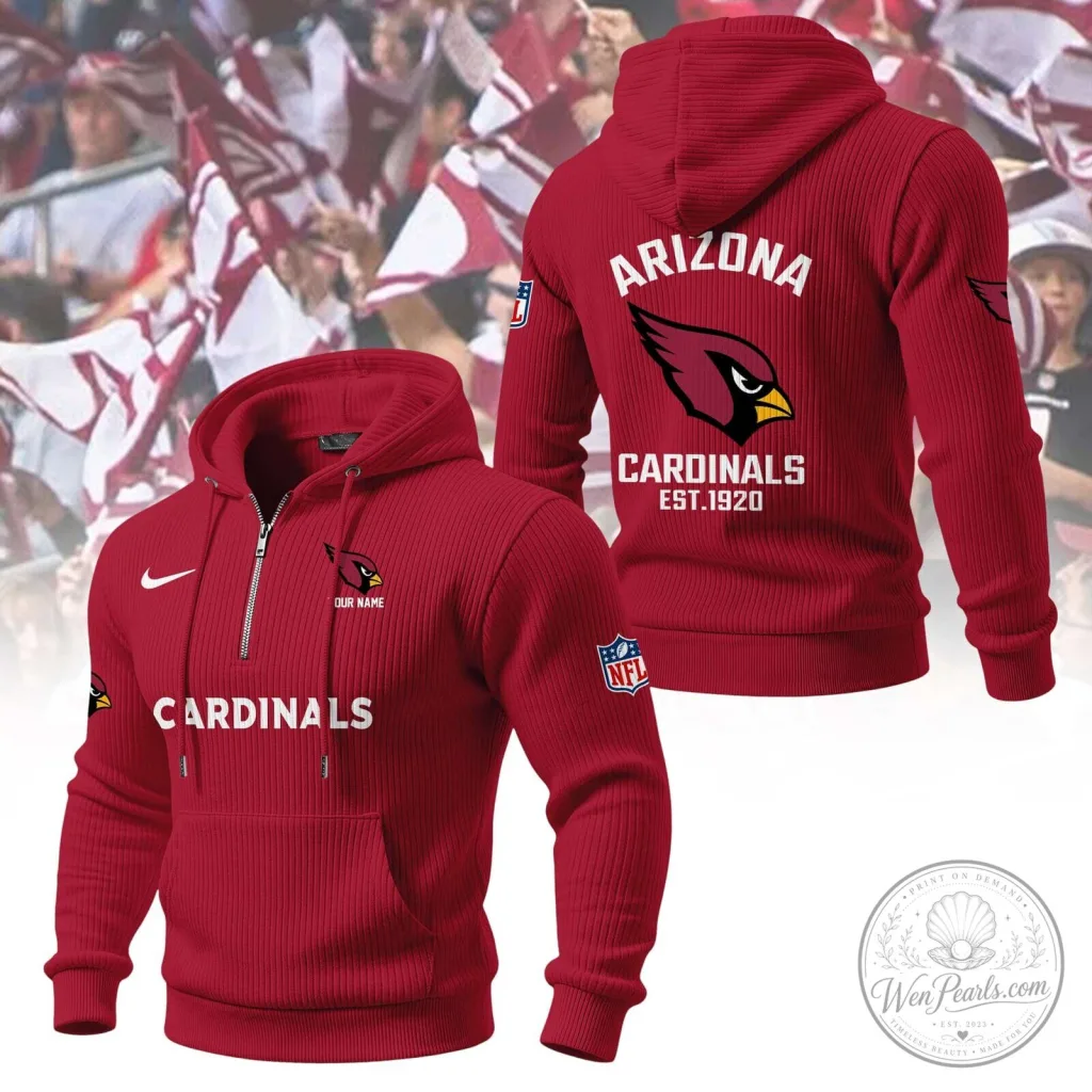 Arizona Cardinals Football Team Quarter-Zip Hoodie Arizona Cardinals Football Team Quarter-Zip Hoodie