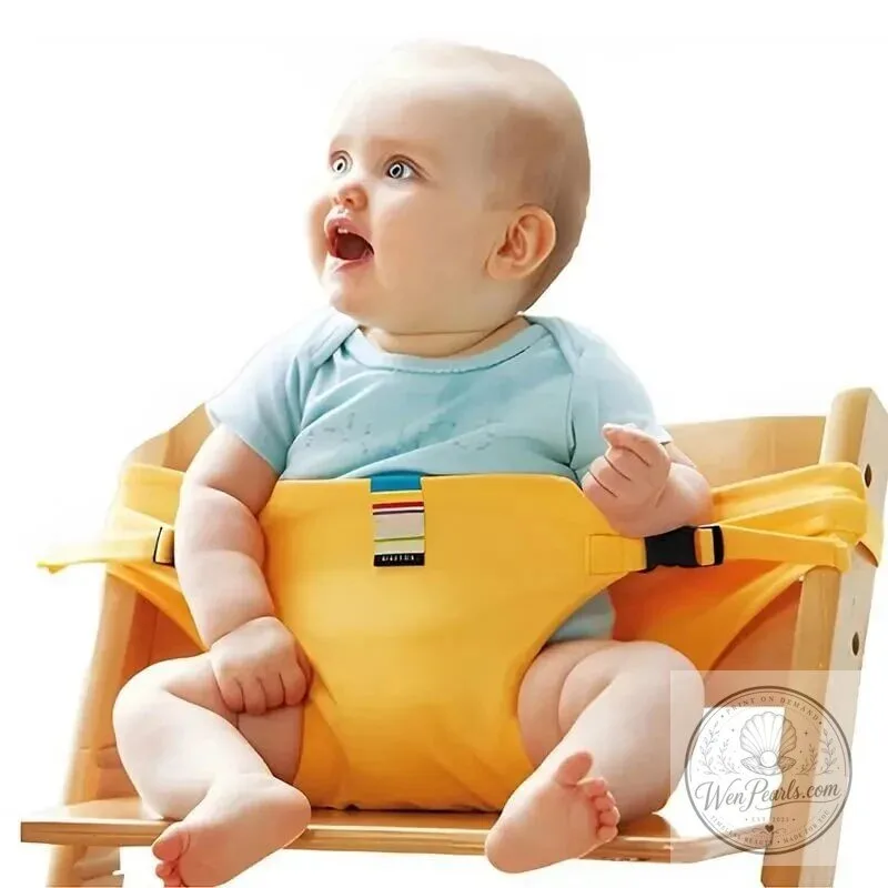 Portable Baby High Chair Harness Seat with Strap for Feeding Support