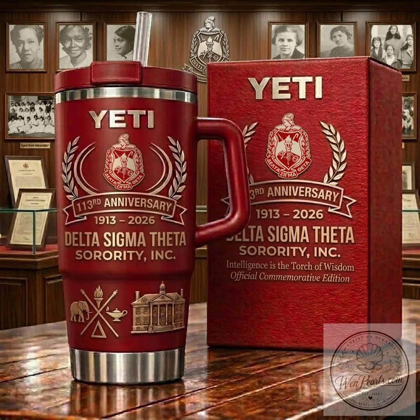 Delta Sigma Theta Sorority 113th Anniversary Commemorative Stainless Steel Tumbler