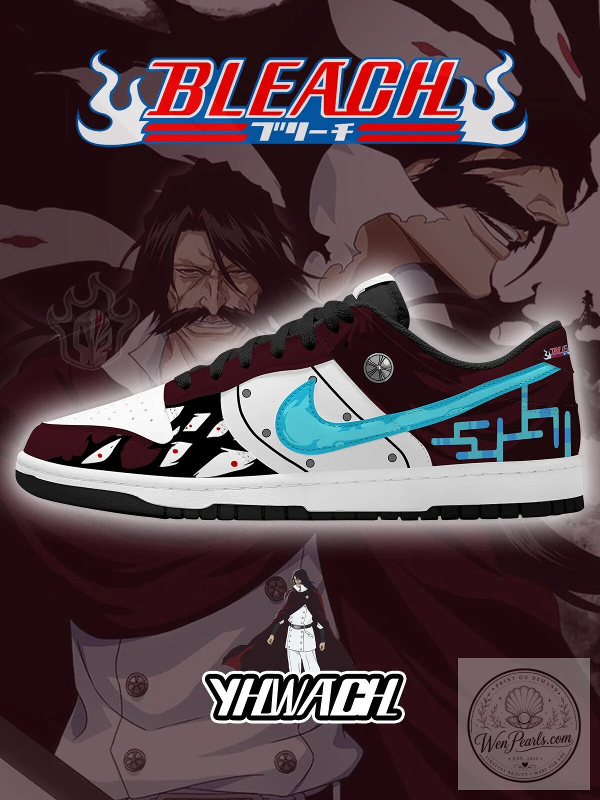 Yhwach Bleach Anime Custom Design Low Top Sneakers