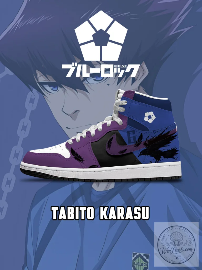 Blue Lock Tabito Karasu Anime Character High-Top Sneakers 19 Blue Lock Tabito Karasu Anime Character High-Top Sneakers