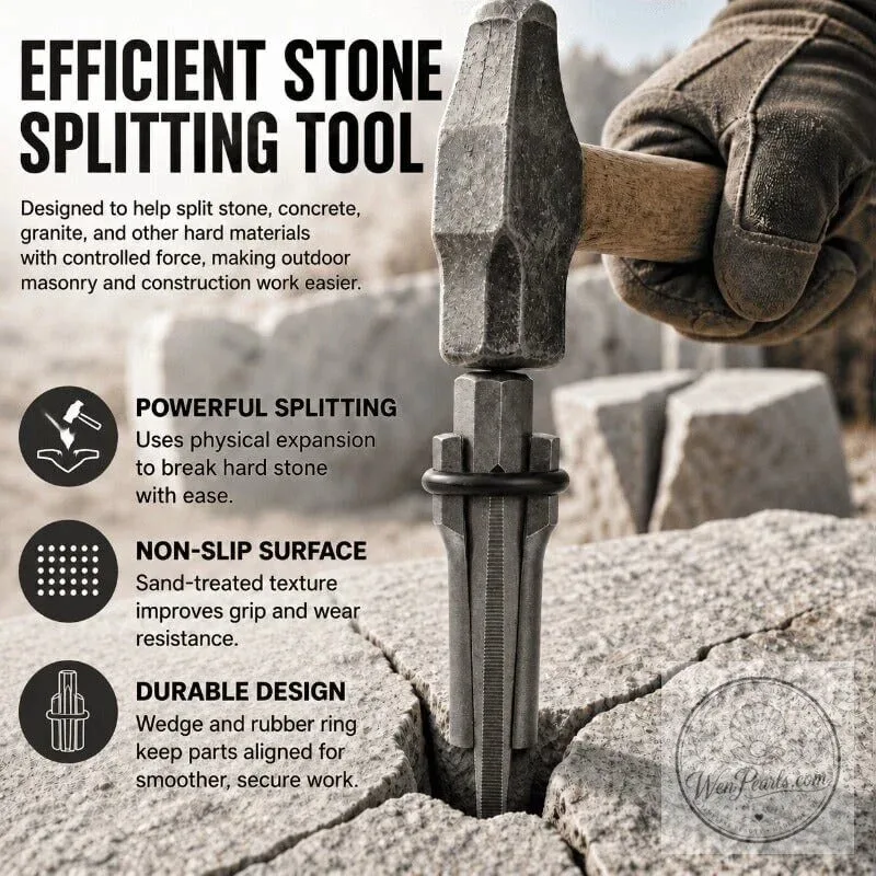 Efficient Stone Splitting Tool for Masonry and Construction Work 1 Efficient Stone Splitting Tool for Masonry and Construction Work