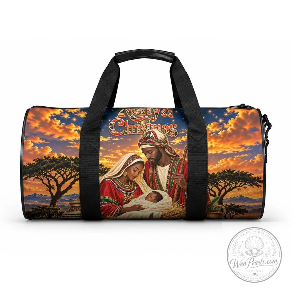 African American Holy Family Christmas Nativity Scene Duffle Bag 1 African American Holy Family Christmas Nativity Scene Duffle Bag