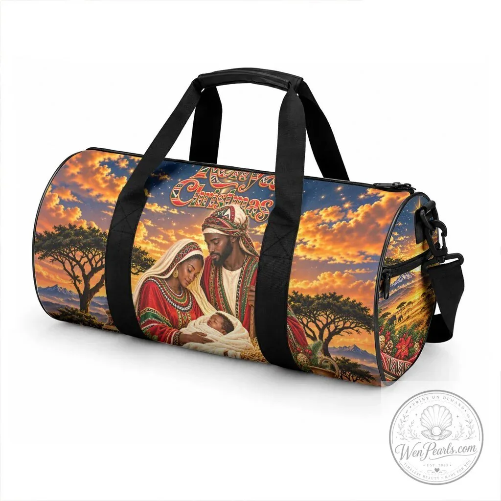 African American Holy Family Christmas Nativity Scene Duffle Bag 9 African American Holy Family Christmas Nativity Scene Duffle Bag