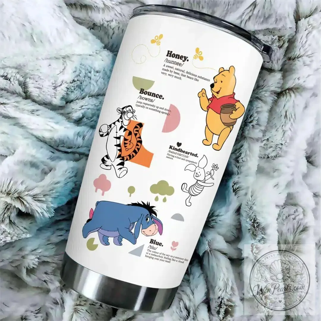 Stainless Steel Tumbler Featuring Friendship Quote from Winnie The Pooh and Friends 10 Stainless Steel Tumbler Featuring Friendship Quote from Winnie The Pooh and Friends