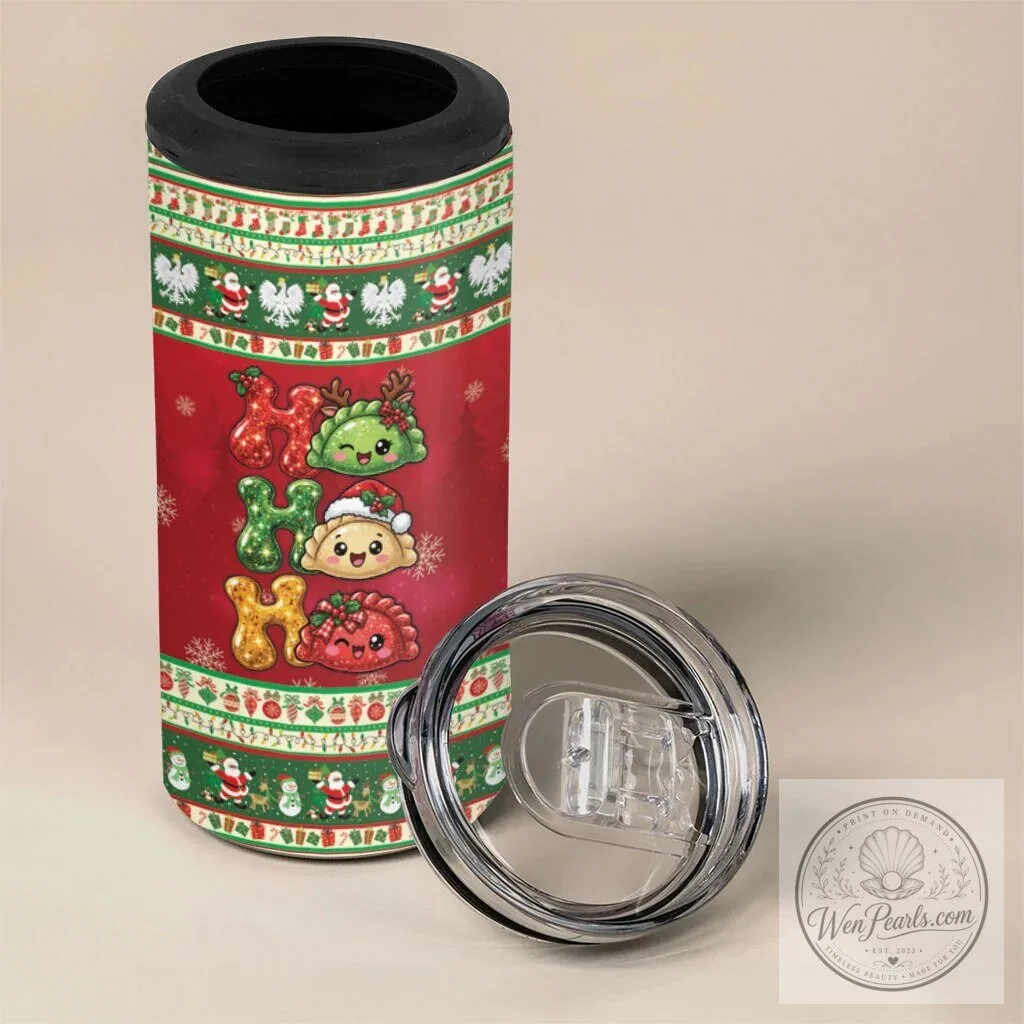 Poland Christmas Ho Ho Ho Squishy Pierogi Holiday Can Cooler Tumbler 13 Poland Christmas Ho Ho Ho Squishy Pierogi Holiday Can Cooler Tumbler