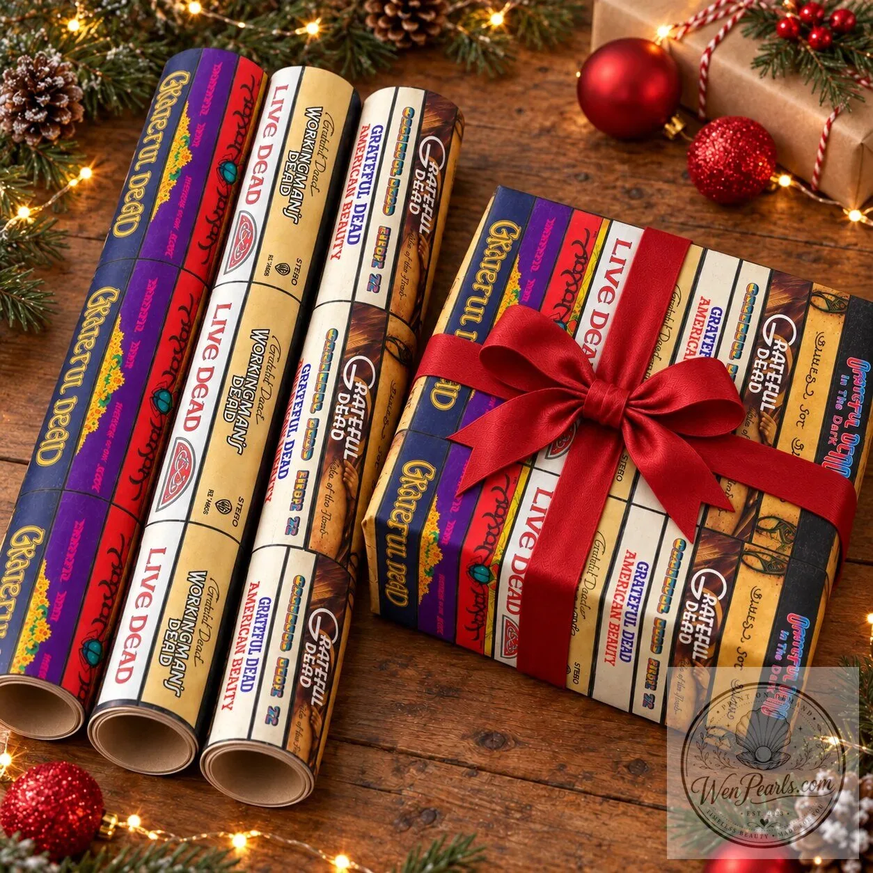 Grateful Dead Cassette Spines Vintage Audio Tape Strip Rock Gift Wrapping Paper 7 Grateful Dead Cassette Spines Vintage Audio Tape Strip Rock Gift Wrapping Paper