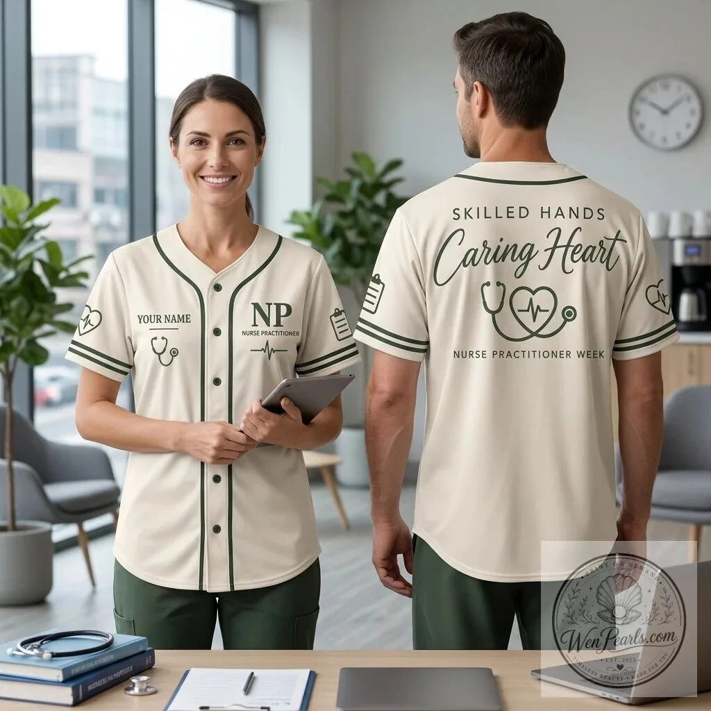 Personalized Nurse Practitioner Week Baseball Jersey - Skilled Hands Caring Heart 2 Personalized Nurse Practitioner Week Baseball Jersey - Skilled Hands Caring Heart