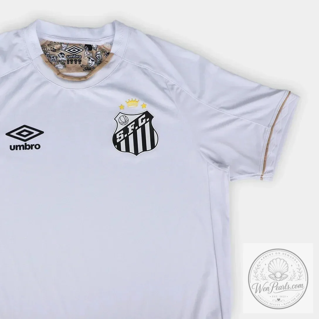 Santos FC Away Player Edition White Soccer Football Jersey 17 Santos FC Away Player Edition White Soccer Football Jersey