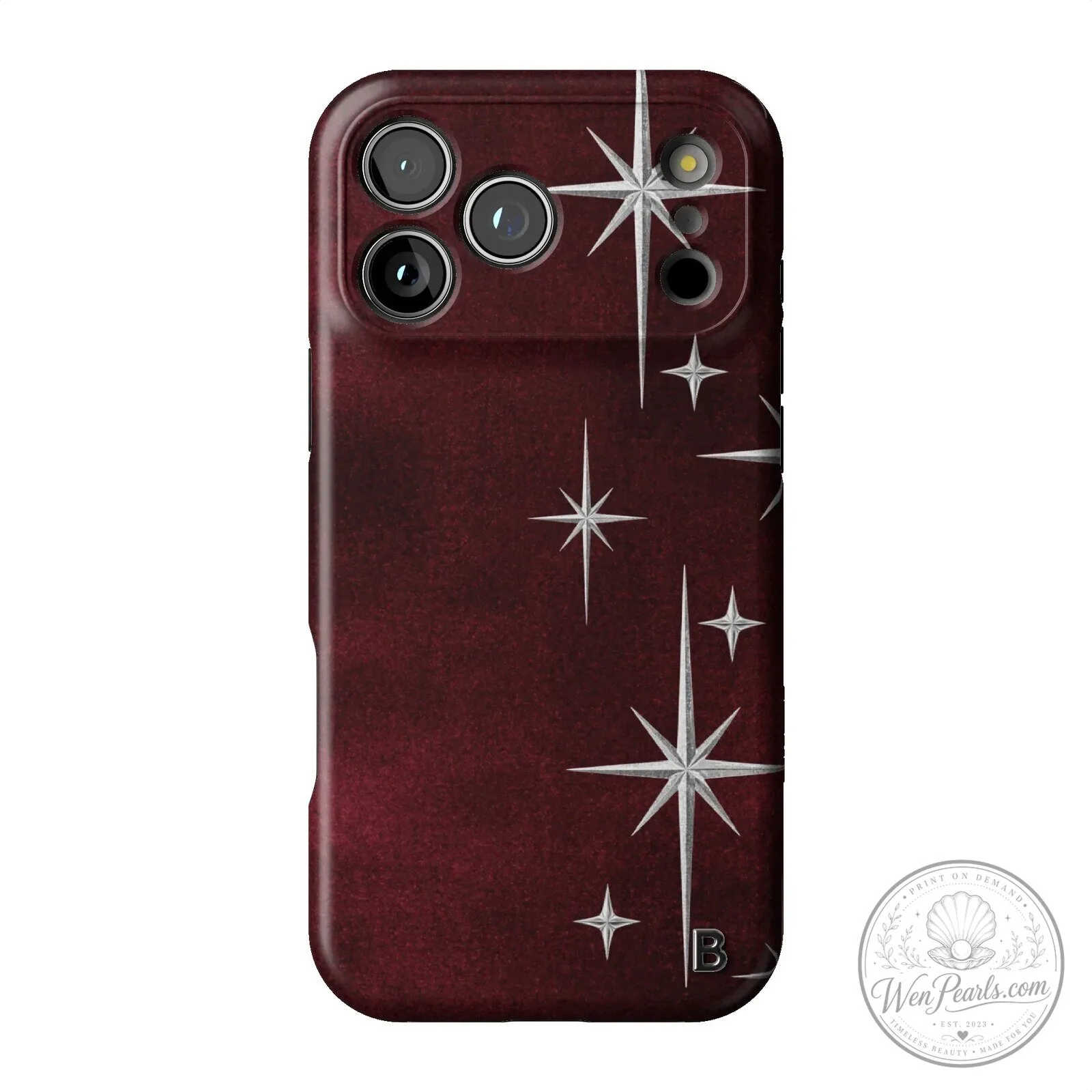 Ruby Night Starburst Design Protective Cover iPhone Case 14 Ruby Night Starburst Design Protective Cover iPhone Case