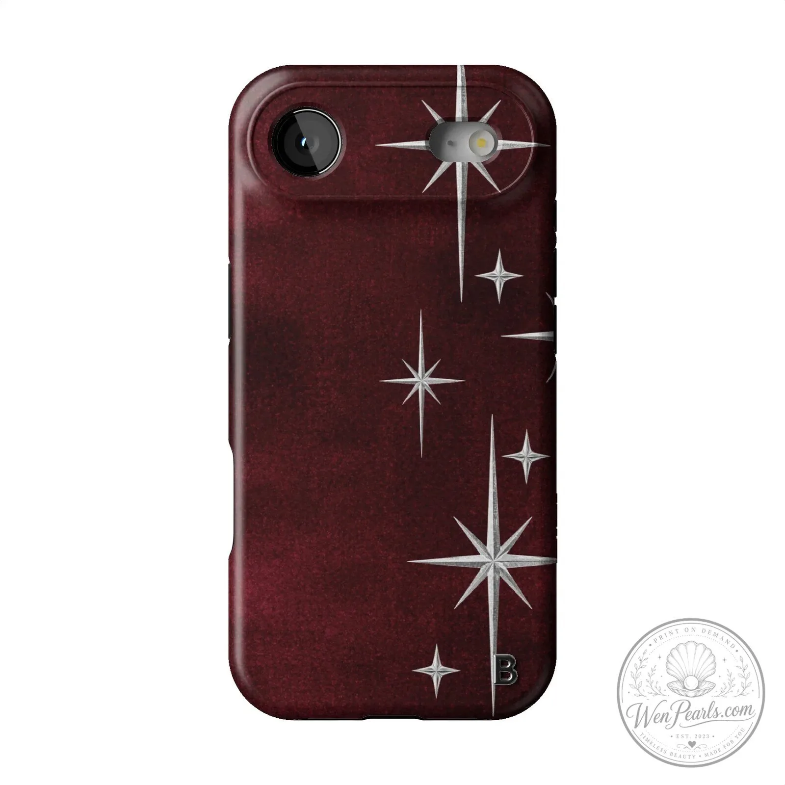 Ruby Night Starburst Design Protective Cover iPhone Case 15 Ruby Night Starburst Design Protective Cover iPhone Case