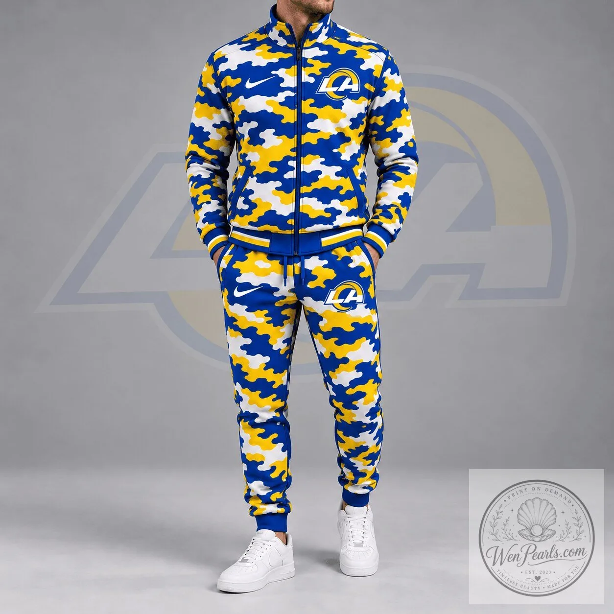 Los Angeles Rams Camouflage Print Full-Zip Jacket 2 Los Angeles Rams Camouflage Print Full-Zip Jacket