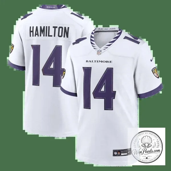 Kyle Hamilton Baltimore Ravens White Football Game Jersey