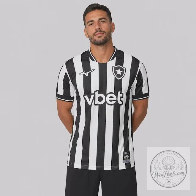 Botafogo Home Black and White Striped Football Club Fan Jersey 4 Botafogo Home Black and White Striped Football Club Fan Jersey
