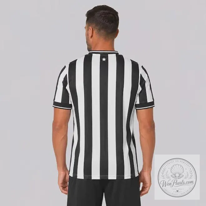 Botafogo Home Black and White Striped Football Club Fan Jersey 11 Botafogo Home Black and White Striped Football Club Fan Jersey