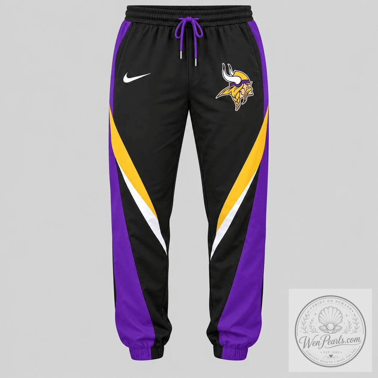Minnesota Vikings National Football League Contrast Panel Jogger Pants 1 Minnesota Vikings National Football League Contrast Panel Jogger Pants