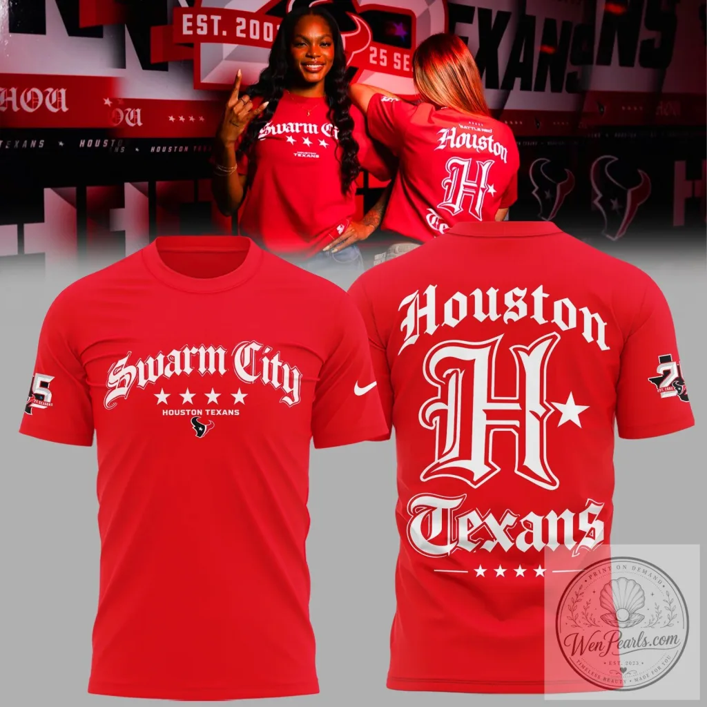 Swarm City T-Shirt for Houston Texans Fans - Team Apparel 32 Swarm City T-Shirt for Houston Texans Fans - Team Apparel