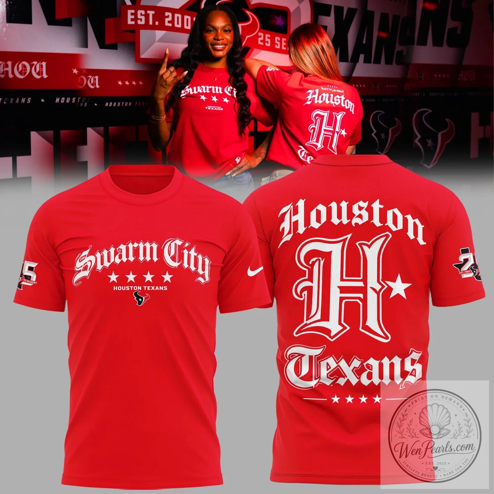 Swarm City T-Shirt for Houston Texans Fans - Team Apparel