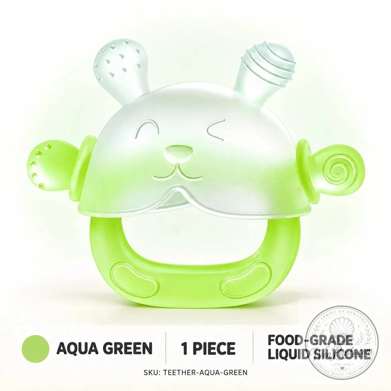 Food-Grade Silicone Bunny Teether for Babies 15 Food-Grade Silicone Bunny Teether for Babies