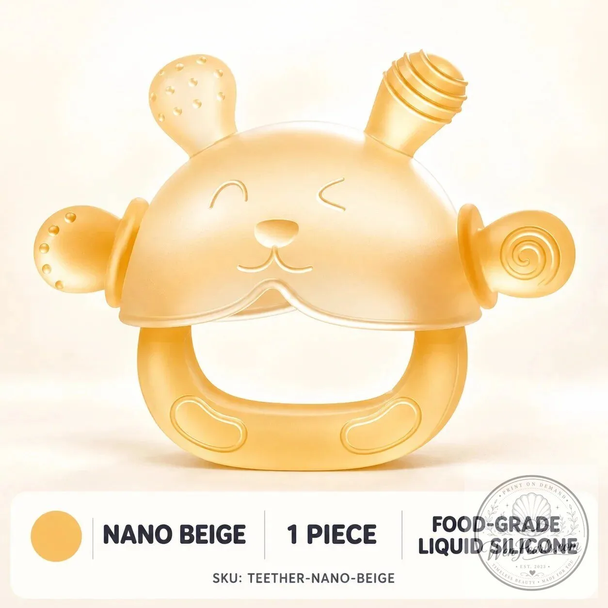 Food-Grade Silicone Bunny Teether for Babies 19 Food-Grade Silicone Bunny Teether for Babies