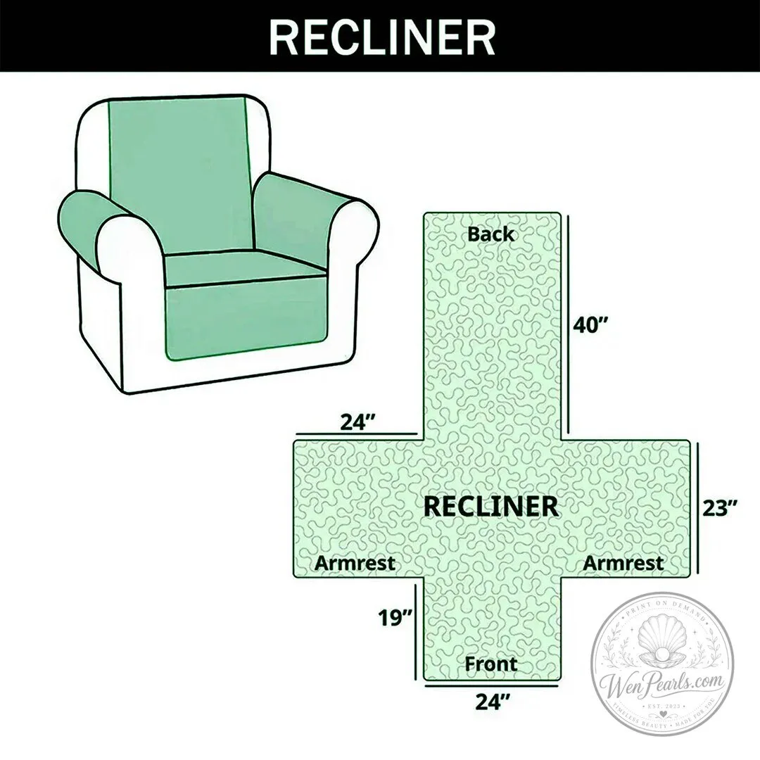 Colorful Primitive Cat Quilted Sofa Cover for Recliner Chair Protection 15 Colorful Primitive Cat Quilted Sofa Cover for Recliner Chair Protection