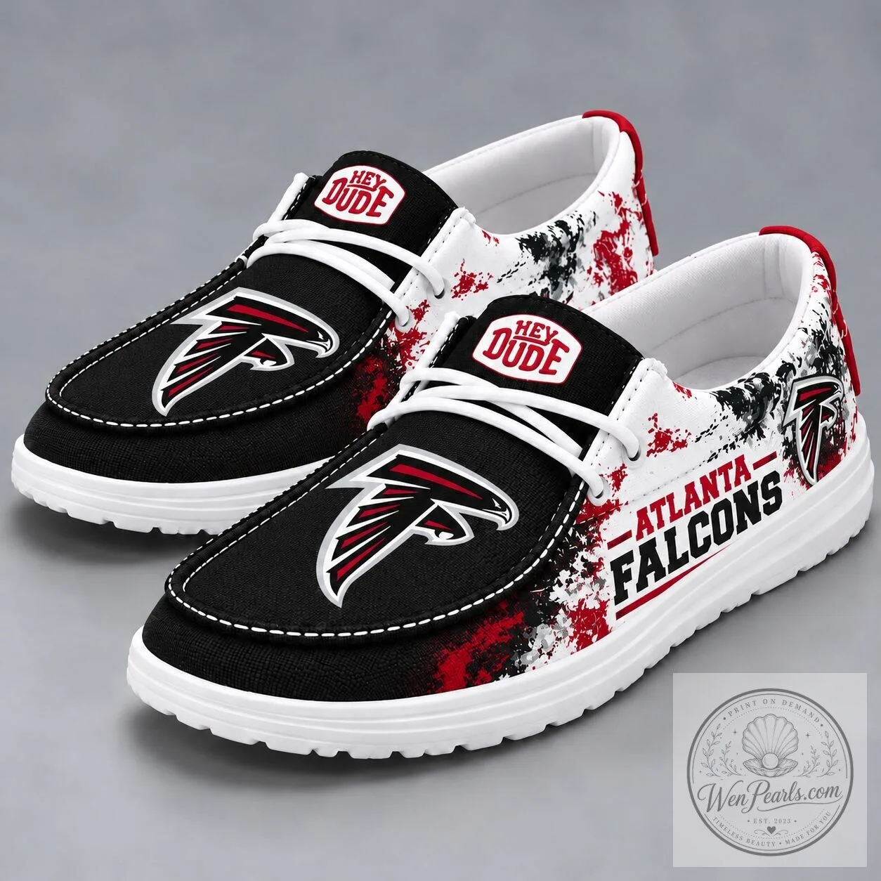 Atlanta Falcons NFL Football Team Logo Custom Hey Dude Style Shoes
