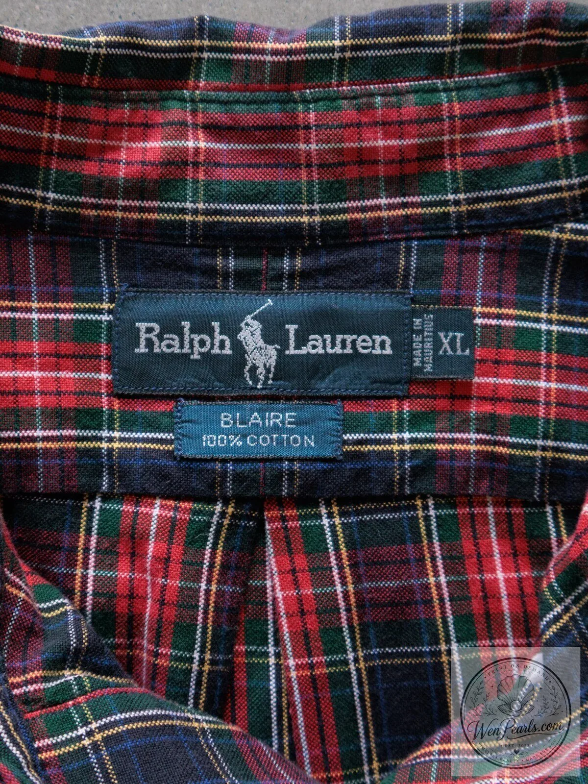 Ralph Lauren Long Sleeve Shirt in Red Plaid with Button Down, Vintage Style 7 Ralph Lauren Long Sleeve Shirt in Red Plaid with Button Down, Vintage Style
