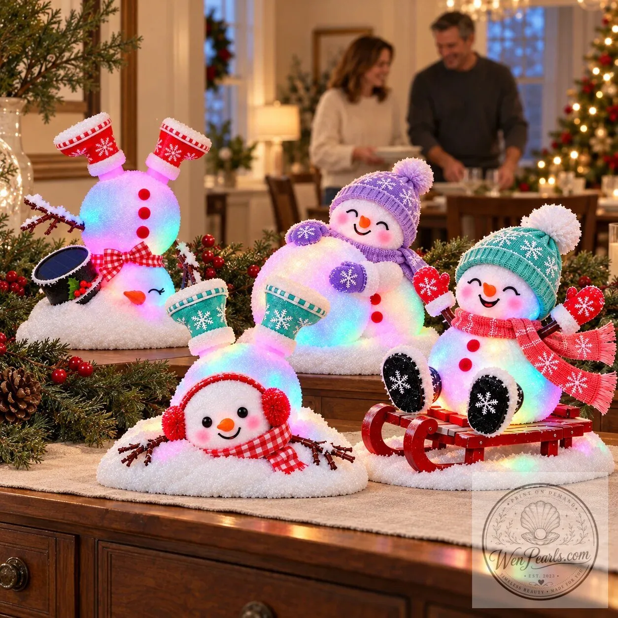 Christmas Light-Up Snowman Outdoor Garden Decoration Set 19 Christmas Light-Up Snowman Outdoor Garden Decoration Set