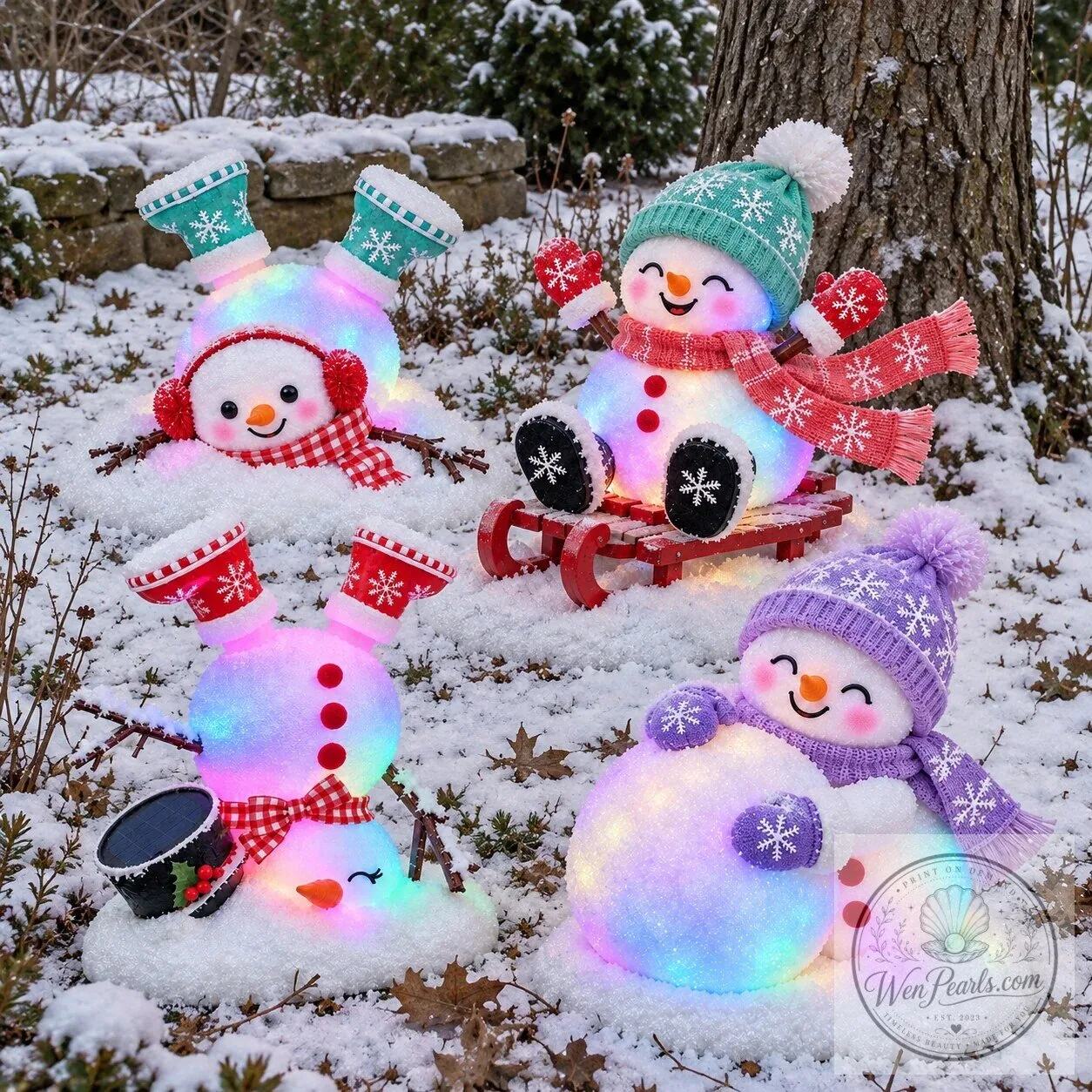 Christmas Light-Up Snowman Outdoor Garden Decoration Set 20 Christmas Light-Up Snowman Outdoor Garden Decoration Set