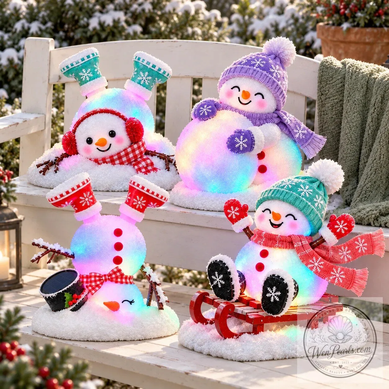 Christmas Light-Up Snowman Outdoor Garden Decoration Set 21 Christmas Light-Up Snowman Outdoor Garden Decoration Set