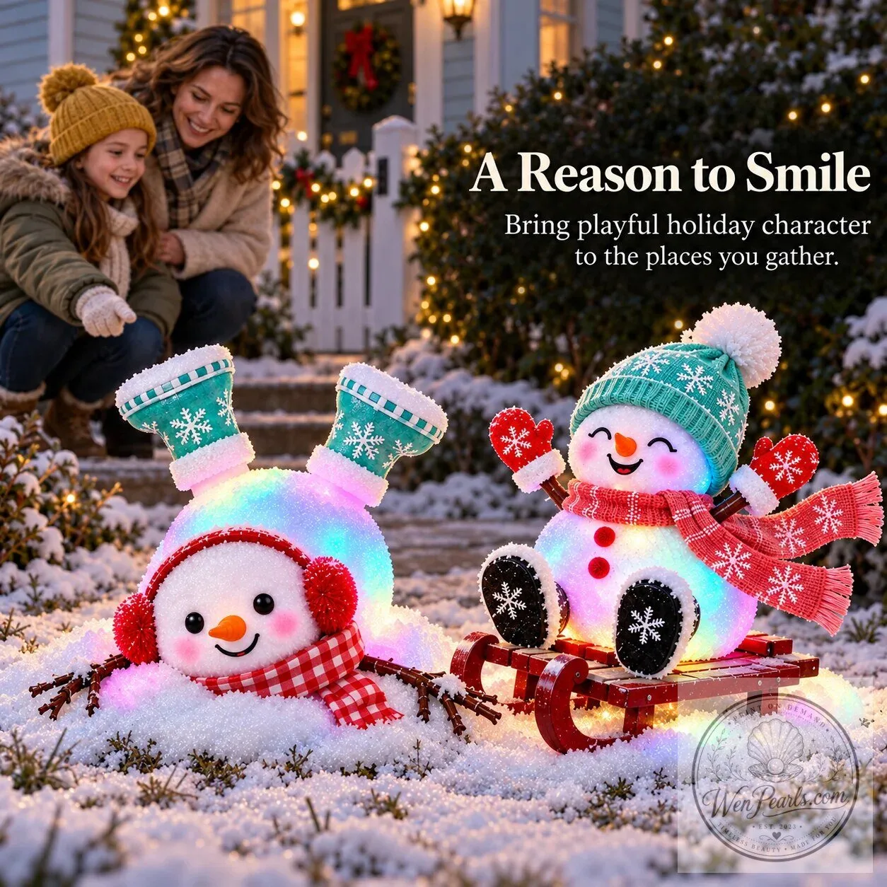 Christmas Light-Up Snowman Outdoor Garden Decoration Set 26 Christmas Light-Up Snowman Outdoor Garden Decoration Set