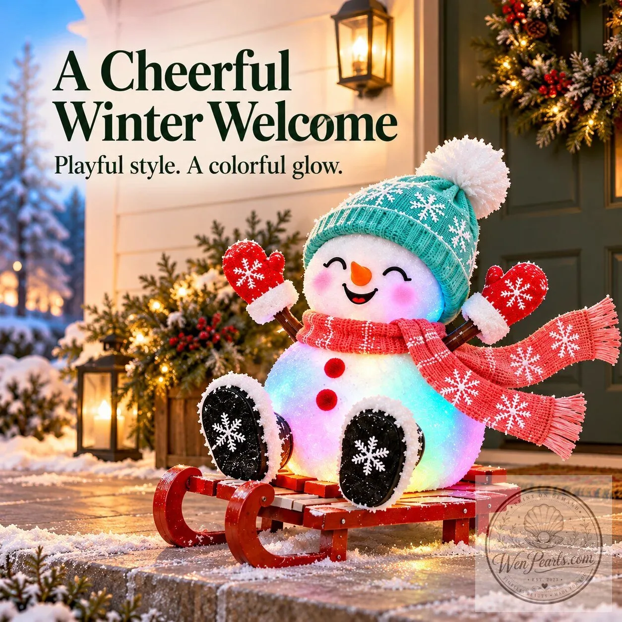 Christmas Light-Up Snowman Outdoor Garden Decoration Set 27 Christmas Light-Up Snowman Outdoor Garden Decoration Set