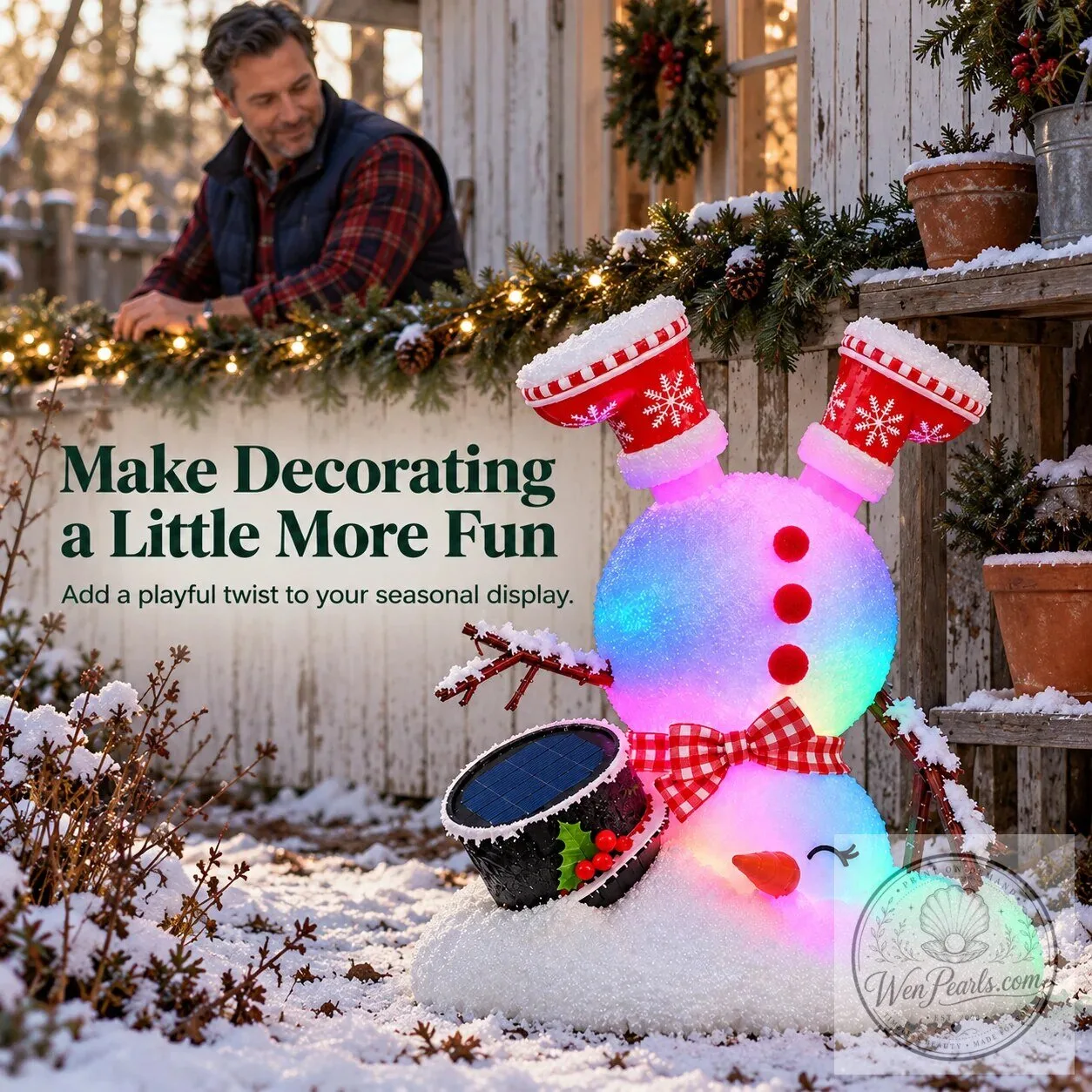 Christmas Light-Up Snowman Outdoor Garden Decoration Set 28 Christmas Light-Up Snowman Outdoor Garden Decoration Set