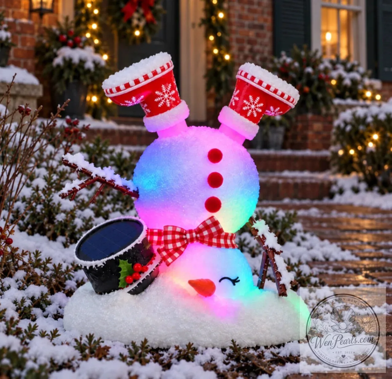 Christmas Light-Up Snowman Outdoor Garden Decoration Set 30 Christmas Light-Up Snowman Outdoor Garden Decoration Set
