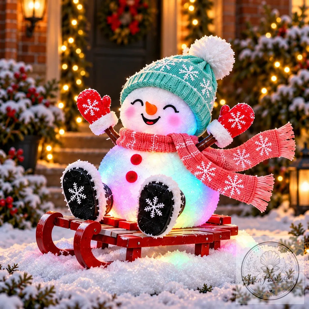 Christmas Light-Up Snowman Outdoor Garden Decoration Set 32 Christmas Light-Up Snowman Outdoor Garden Decoration Set